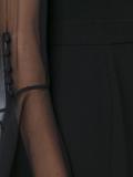 sheer panel dress