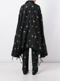 oversized floral jacquard parka