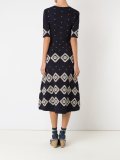 v neck jacquard dress