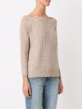 distressed tricot blouse