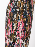 watercolour print skirt