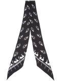 'Eyes' printed skinny scarf