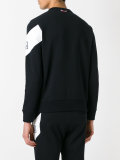 contrast diagonal band sweatshirt 