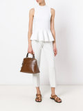 tote bag with zip pockets and shoulder strap