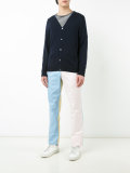 block colour tapered trousers