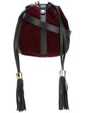 velvet 'Vicki' bucket shoulder bag