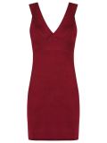 v-neck knit dress