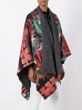 abstract print poncho