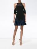 embroidered cold-shoulder dress