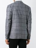 checked buttoned blazer