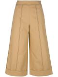 wide leg cropped trousers