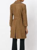 trench coat with contrast black piping