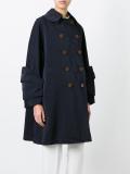 layered cuff coat