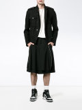 flared side zip shorts