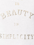 high shine text print T-shirt 