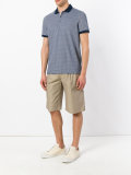 grid pattern polo shirt