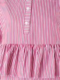 striped ruffle detail tunic