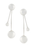 Satellite double strand earrings