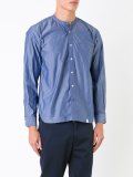 collarless button down shirt