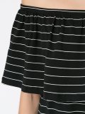 off shoulder striped dress