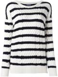 round neck striped jumper