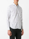 navy floral print shirt
