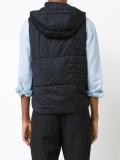 pinstripe padded gilet