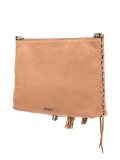 eyelet fringed cross body bag
