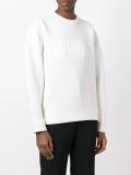 embossed logo sweatshirt