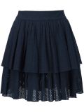 shirred eyelet layered skirt