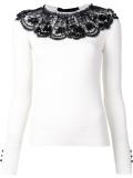 embellished neck jumper