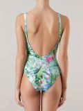 open back printed swimsuit