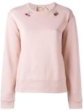 embellished cherry sweatshirt