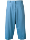 pleated cropped trousers