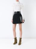 short pleat detail a-line skirt