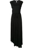 tie waist draped maxi dress