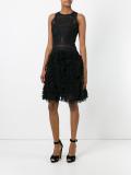 lace panel flared dress