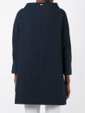 open neck flared coat