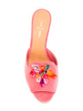 crystal embellished mules 