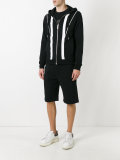 contrast zip up hoodie 