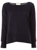 perforated detailing knitted blouse