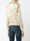 floral embroidery bomber jacket