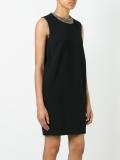 embellished collar shift dress