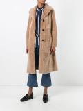 buttoned mid coat