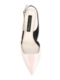 sling-back pointed toe pumps