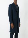 notched lapel mid-length coat