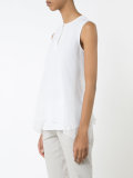 neck placket sleeveless tank