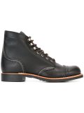 angled brogue detail boots