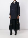 double-breasted patched coat