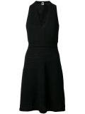 fitted V-neck dress